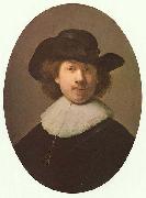 REMBRANDT Harmenszoon van Rijn Self-portrait with wide-awake hat Spain oil painting artist